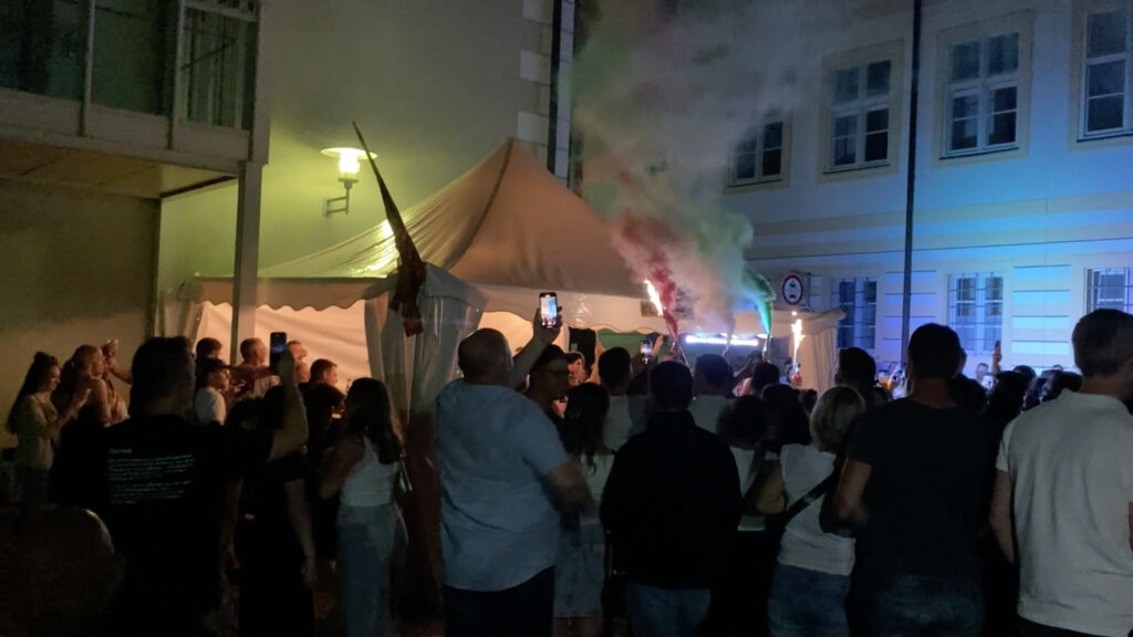 Partystimmung am Abend